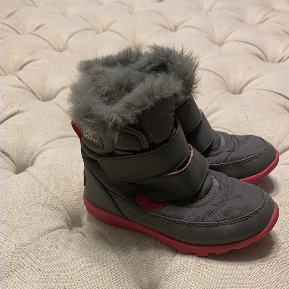 Sorel Kids' Gray and Pink Winter Boots